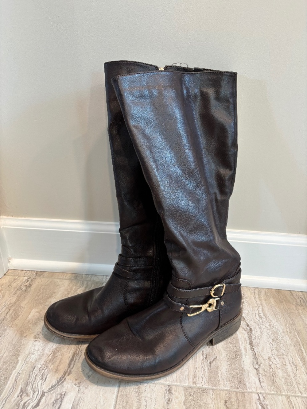 Vintage Brown Knee High Boots